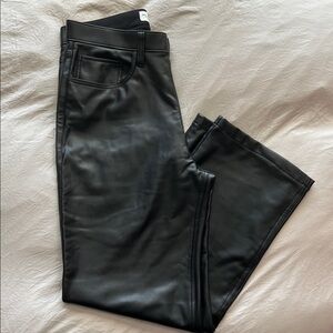 Abercrombie & Fitch Black Faux Leather Pant